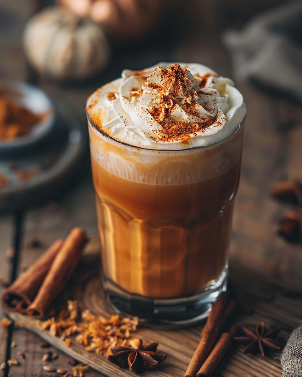 Gather Your Ingredients Ingredients laid out for Starbucks pumpkin spice chai tea latte recipe preparation.