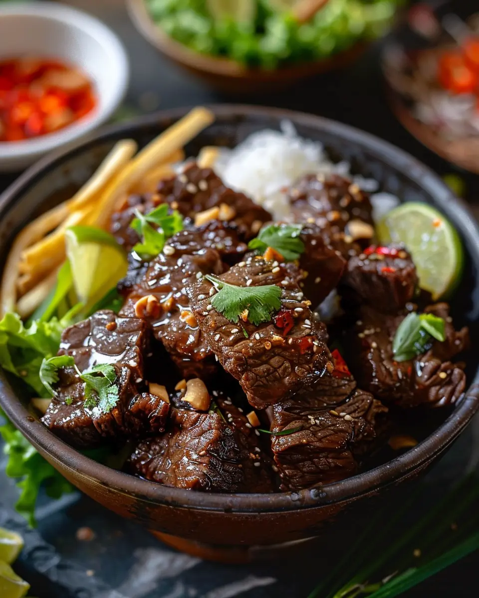 Ingredients for Authentic Bo Luc Lac International Cuisine