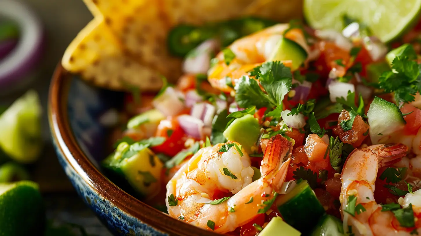 Ingredients for Authentic Mexican Shrimp Cocktail International Cuisine