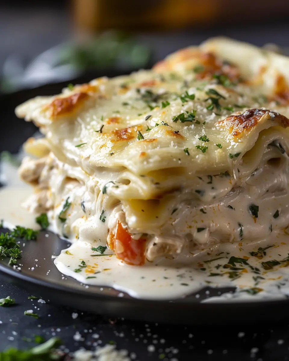 Ingredients for Chicken Alfredo Lasagna Main Dishes
