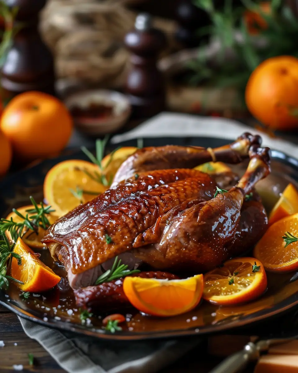 Gathering the Ingredients for Duck à l'Orange Main Dishes