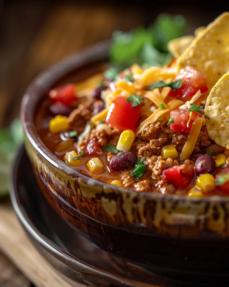 Ingredients for Hearty Taco Soup with Ranch Main Dishes