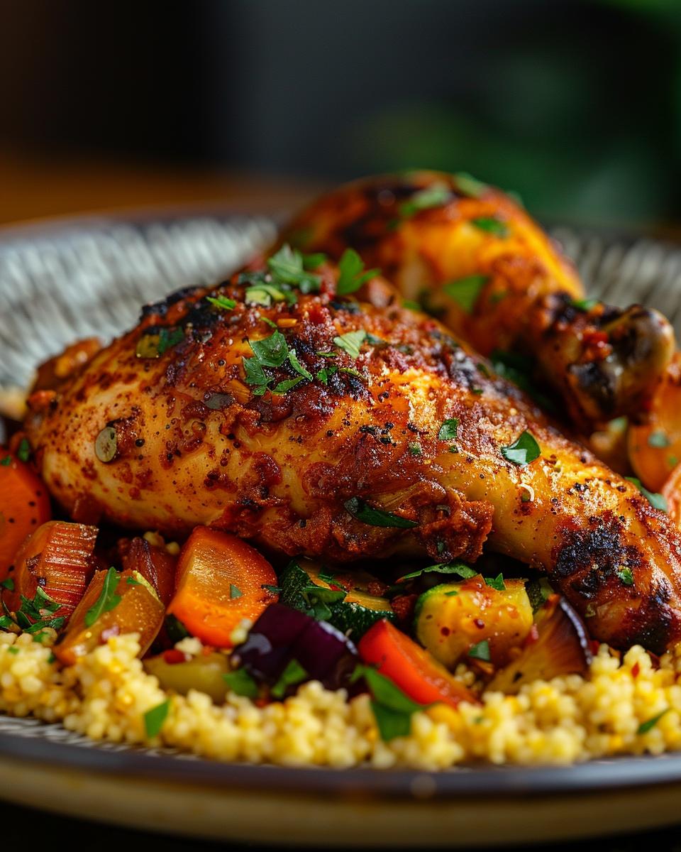 Serving and Storing Harissa Chicken