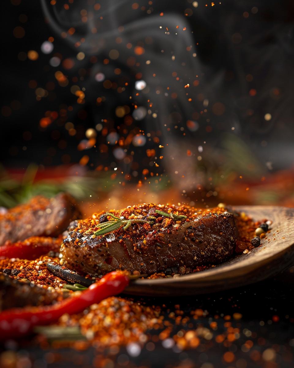 Gathering the Ingredients for Kinder's The Blend Seasoning Gathering ingredients for Kinder's The Blend seasoning recipe on a kitchen countertop.
