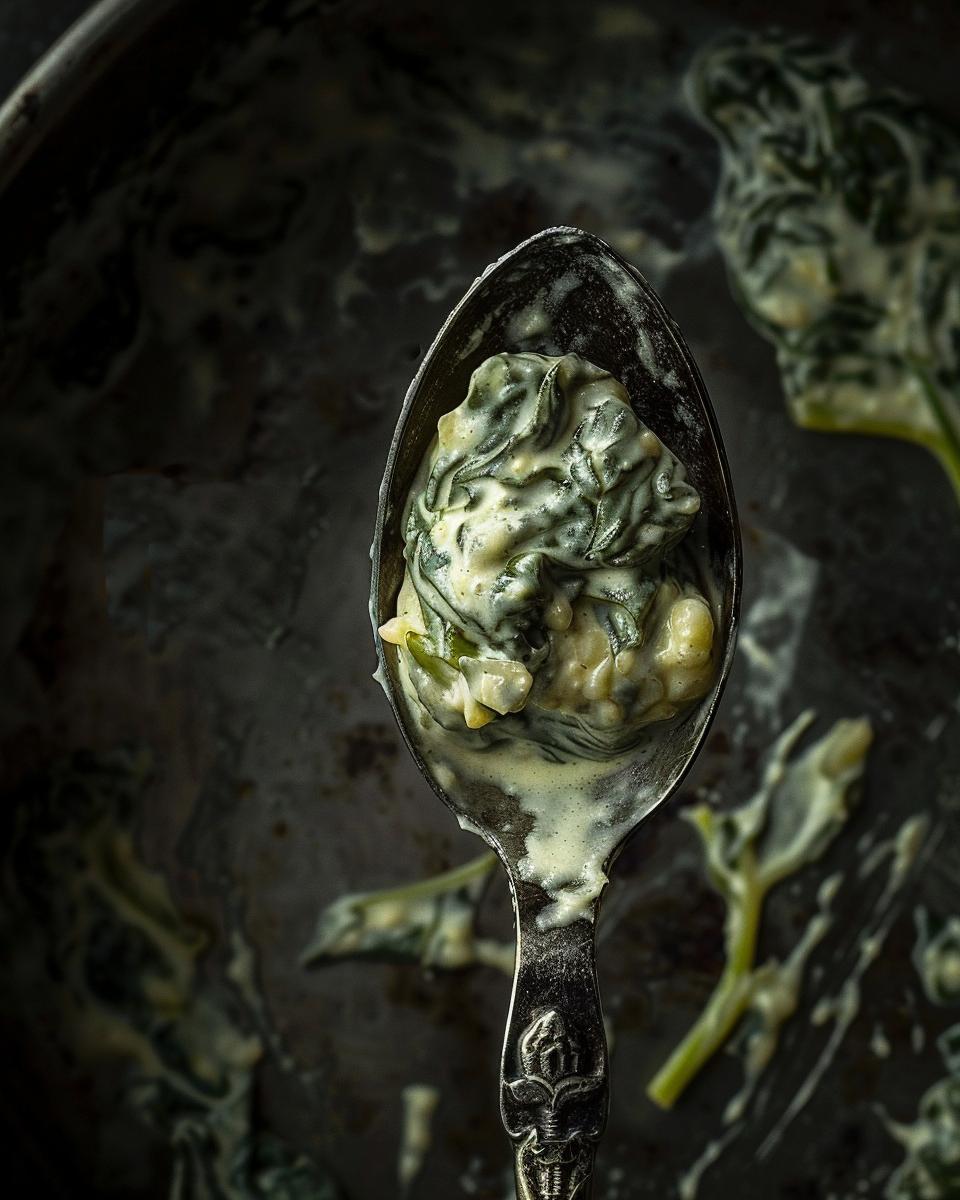 Ingredients Needed for Creamed Spinach Ingredients for Morton's Steakhouse spinach recipe, featuring cream and fresh spinach.