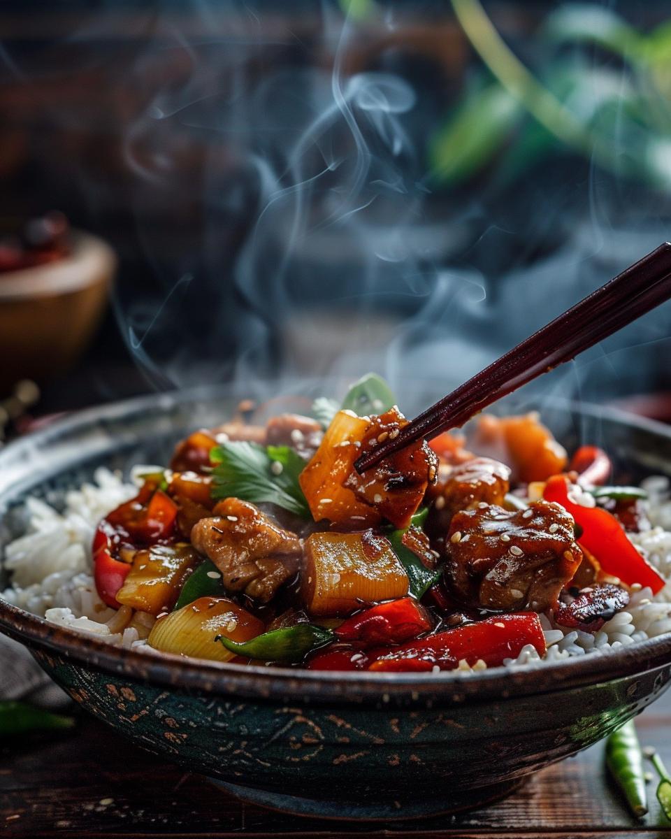 Ingredients Needed for Yock Noodles Ingredients for yock noodles recipe including vegetables and spices on a countertop.