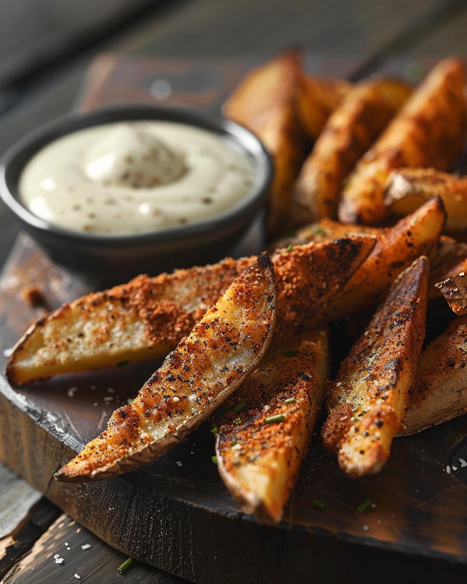 Ingredients for Chickie's and Pete's Crab Fries Ingredients and steps for Chickie's and Pete's crab fries recipe on a kitchen countertop.