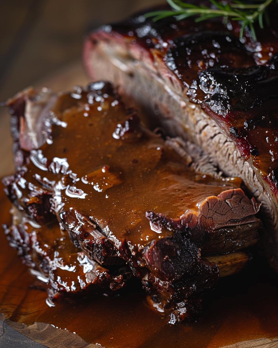 Ingredients for Rib Eye Roast Crockpot Ingredients prepped for rib eye roast crockpot recipe on a kitchen counter.