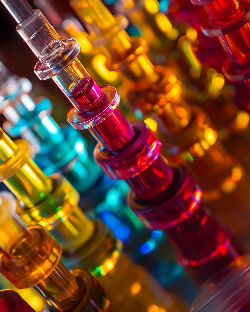 Ingredients for the Perfect Jello Shot Ingredients for syringe jello shots recipe vodka including gelatin, flavors, and alcohol on a table.