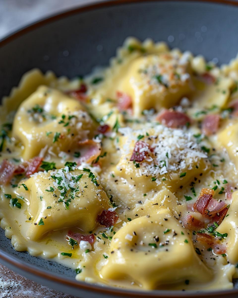 Serving and Storing Your Ravioli Carbonara