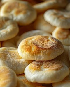 "Step-by-step protein pita bread recipe for healthy home baking, ingredients displayed."