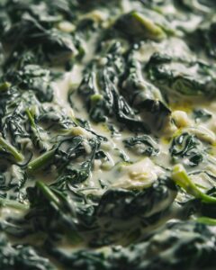 "Chef preparing Morton's Steakhouse spinach recipe for a delicious creamed spinach dish."