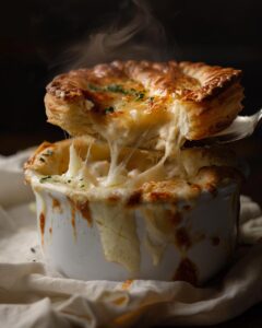 "Person following the red lobster cheddar bay biscuit pot pie recipe at home."