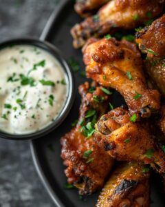 "Chef preparing Wingstop ranch recipe, showcasing ingredients and kitchen setup."