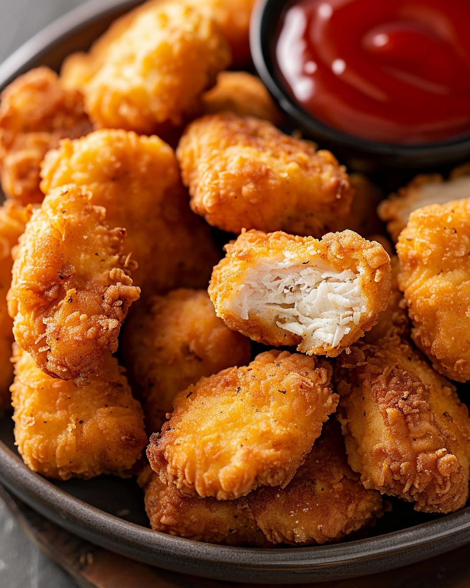 Ingredients List for McDonald's Chicken Nuggets Copycat Ingredients for McDonald's chicken nuggets copycat recipe displayed on kitchen counter.