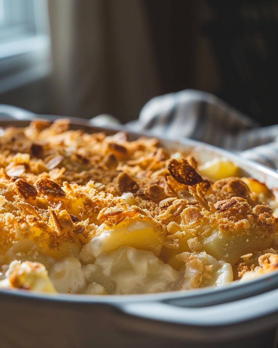 Ingredients Needed to Make Funeral Potatoes Ingredients for making funeral potatoes recipe: cheese, hash browns, onions, sour cream, soup.
