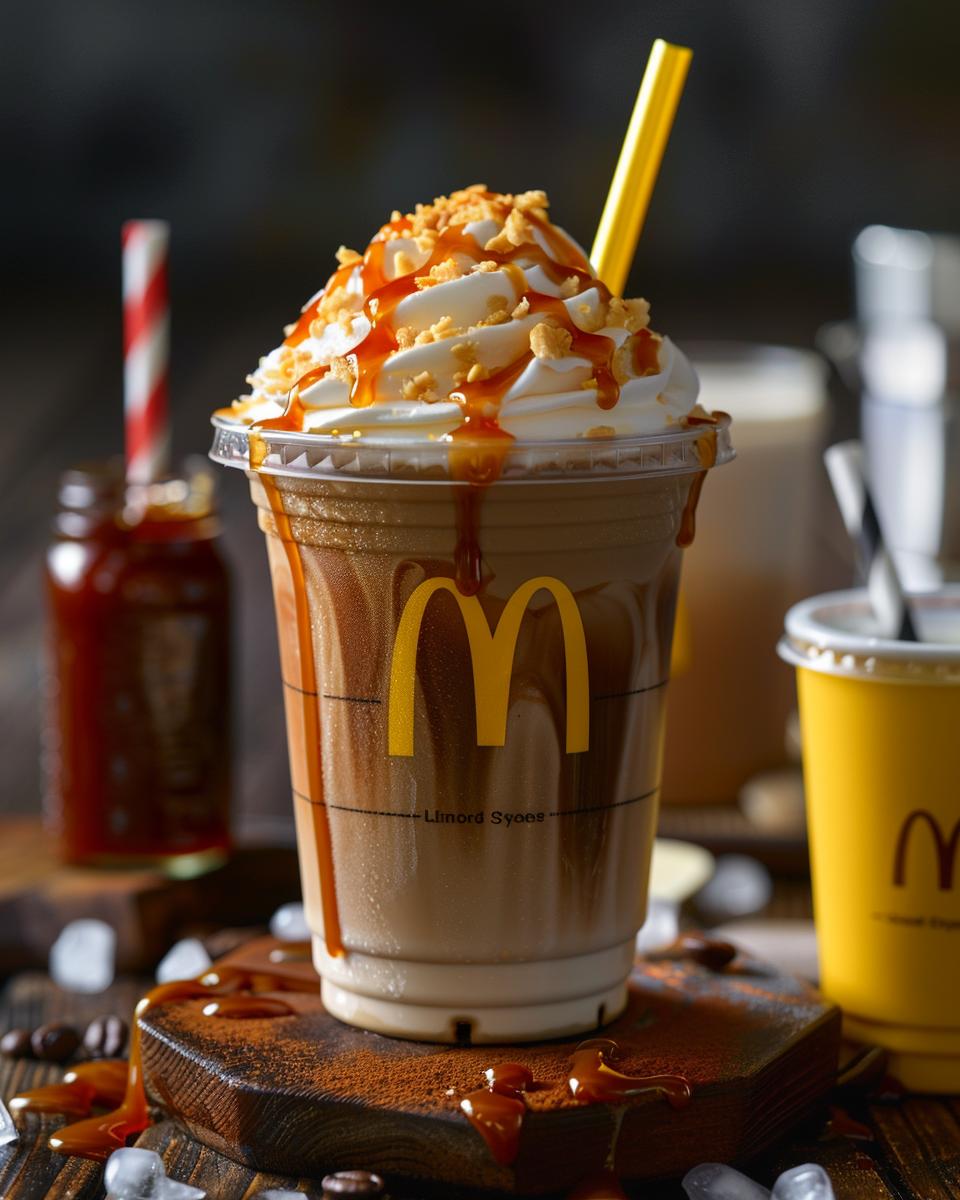 Ingredients for McDonald's Caramel Iced Coffee