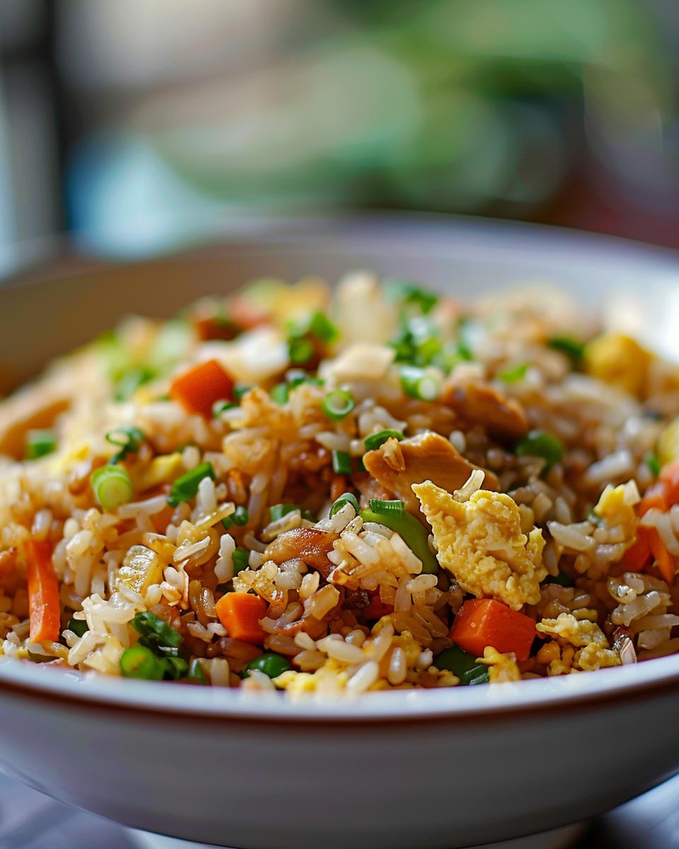 Serving and Storing Ideas and Tips A delicious serving of fried rice with tips for storing and recipe for fried rice.