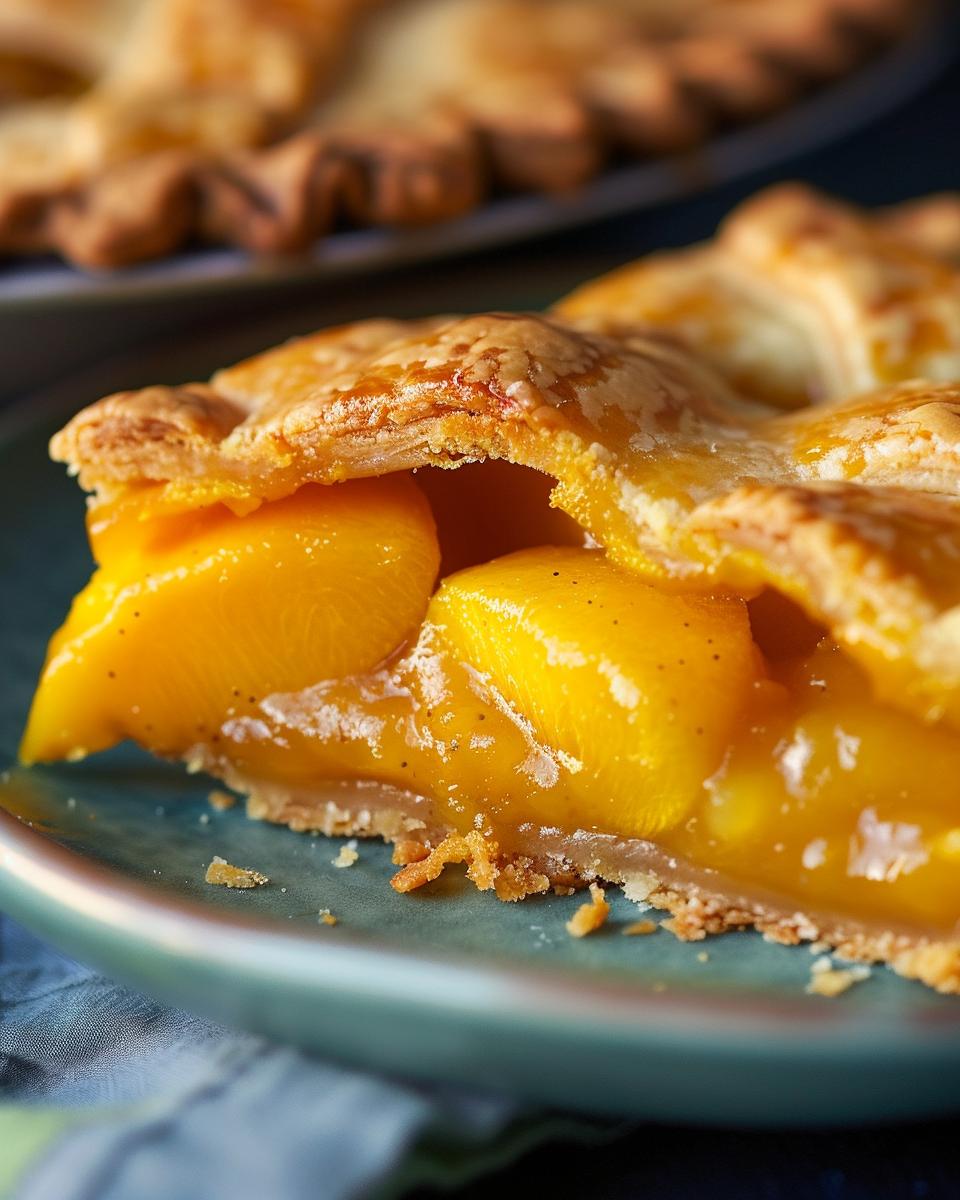 Serving and Storing Peach Mango Pies