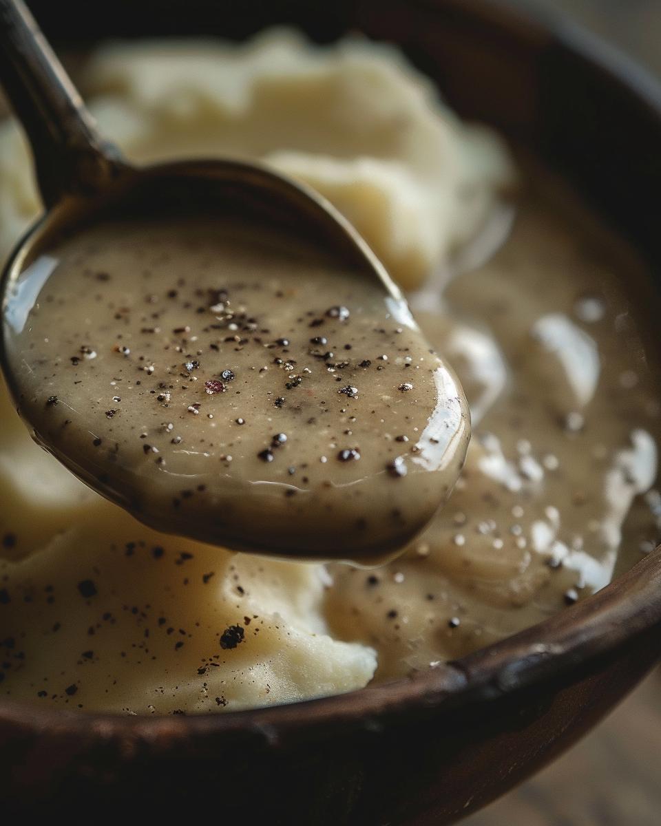 Serving and Storing Pepper Gravy