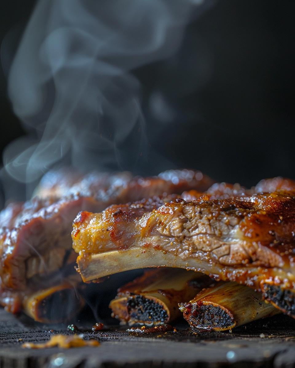 Step-by-Step Guide on How to Make Step-by-step guide showing the best smoked ribs recipe on a rustic kitchen table.
