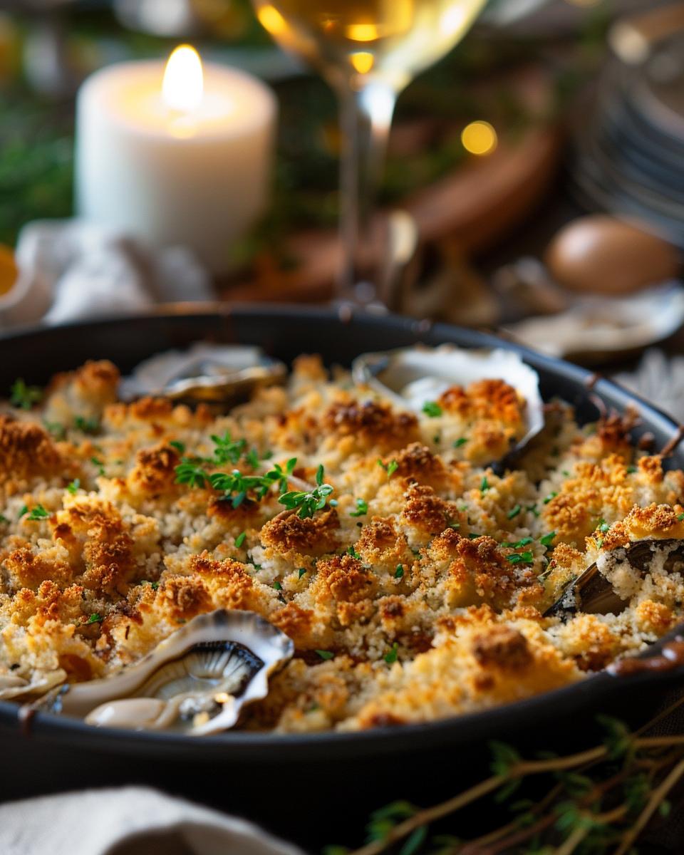 Step-by-Step Guide on How to Make Oyster Dressing Step-by-step guide showing oyster dressing recipe preparation with ingredients and mixing techniques.