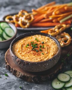"Group of friends enjoying Applebee's beer cheese dip at a table."