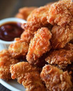 "Chef preparing McDonald's chicken nuggets copycat recipe in a modern kitchen."