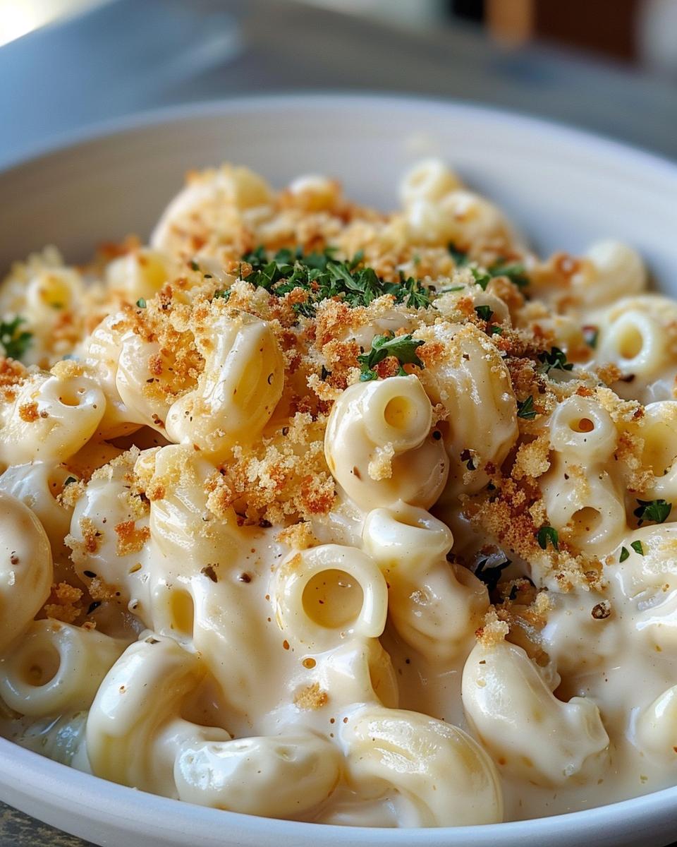 Serving and Storing Ideas and Tips Creamy mikes farm mac and cheese served in a bowl with a side of tips.