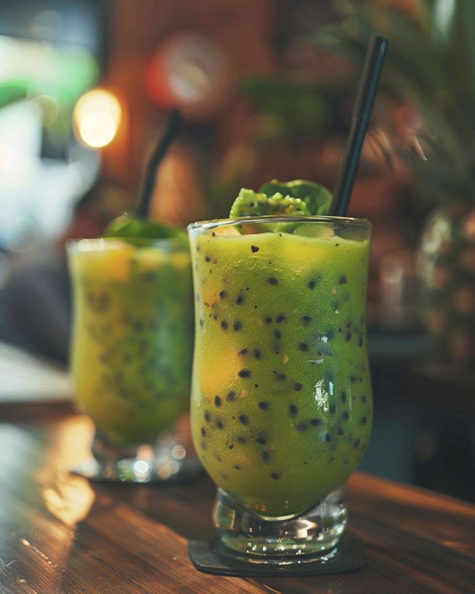 Step-by-Step Guide on How to Make Panera Green Passion Smoothie Step-by-step guide on how to make Panera Green Passion Smoothie with fresh ingredients.