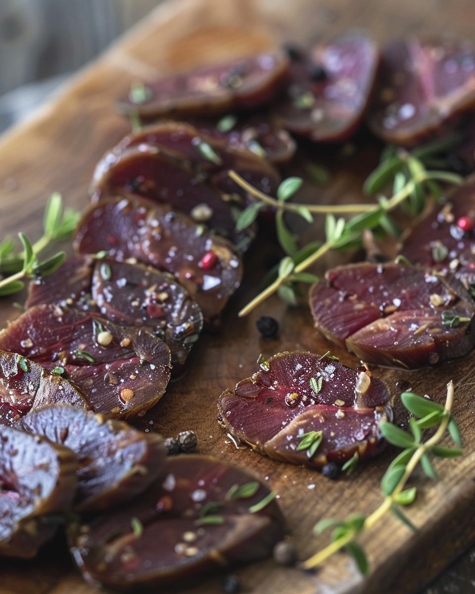 Step-by-Step Guide on How to Make Pickled Deer Heart Step-by-step pickled deer heart recipe guide featuring preparation and ingredients.