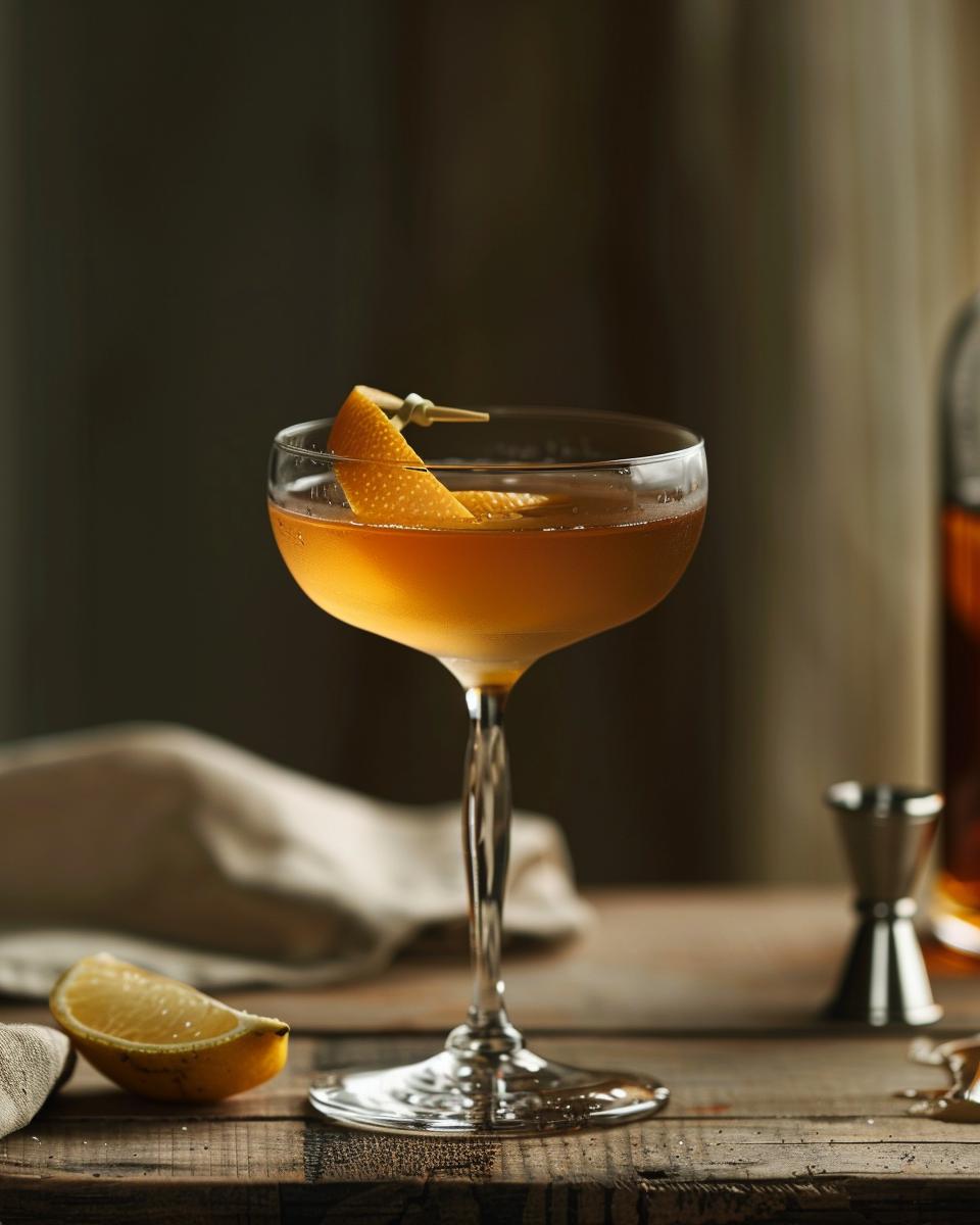 The Ingredients Needed Ingredients for making an old overholt cocktail, including rye whiskey, bitters, and garnish.