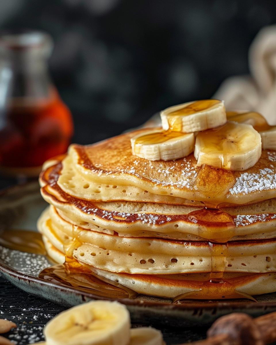 The Ingredients Needed to Make Kodiak Banana Pancakes Ingredients for kodiak banana pancakes arranged on a kitchen counter.