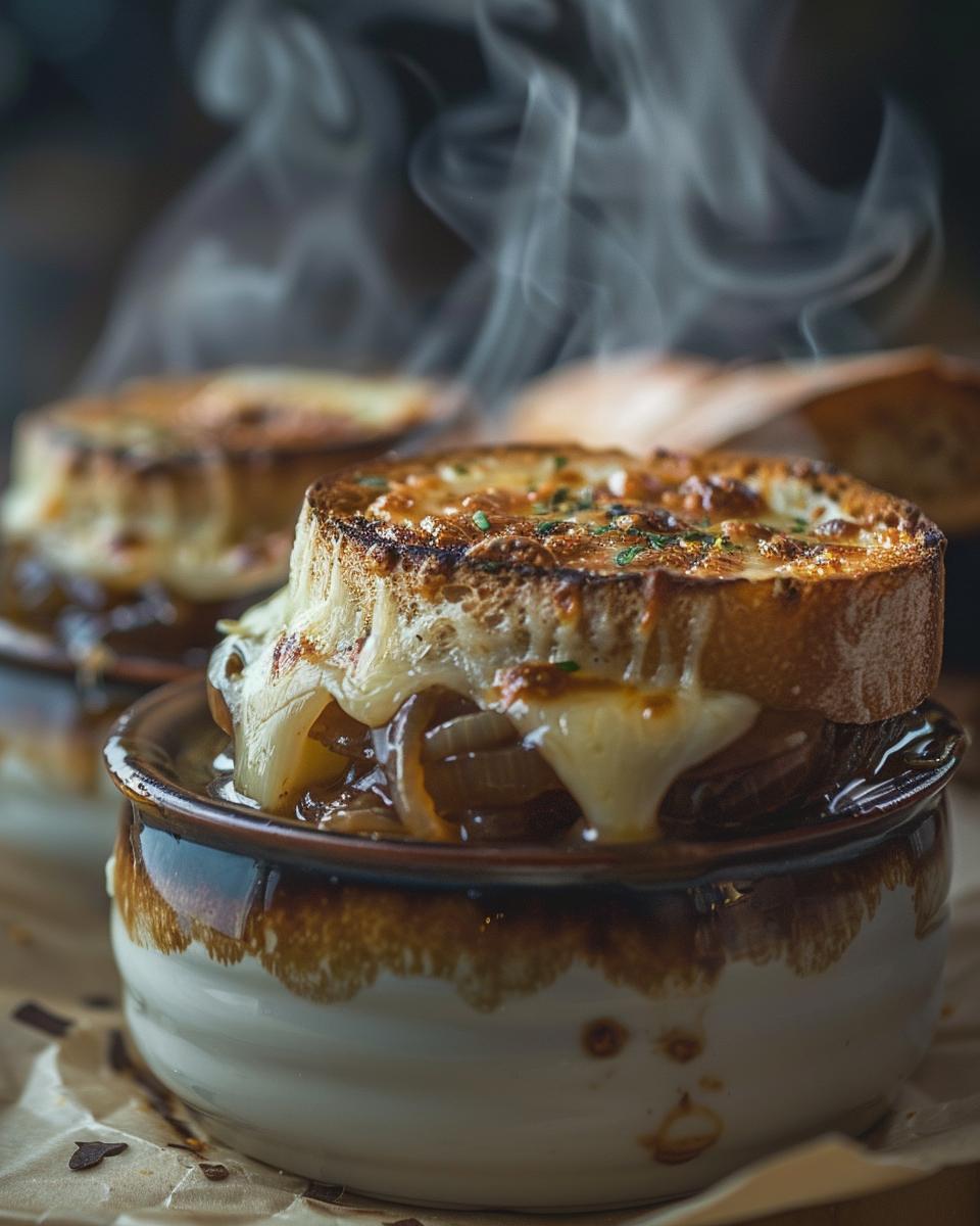 The Ingredients Needed to Make LongHorn French Onion Soup Ingredients for LongHorn French onion soup recipe: onions, broth, cheese, bread.