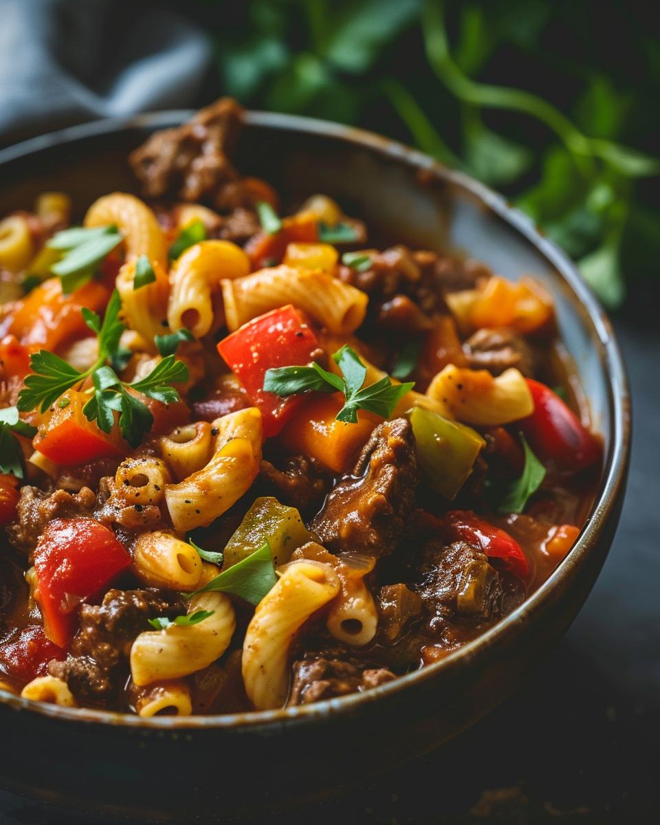Step-by-Step Guide on How to Make the Best Goulash Ever Step-by-step guide showing the best goulash recipe ever with ingredients and cooking process.