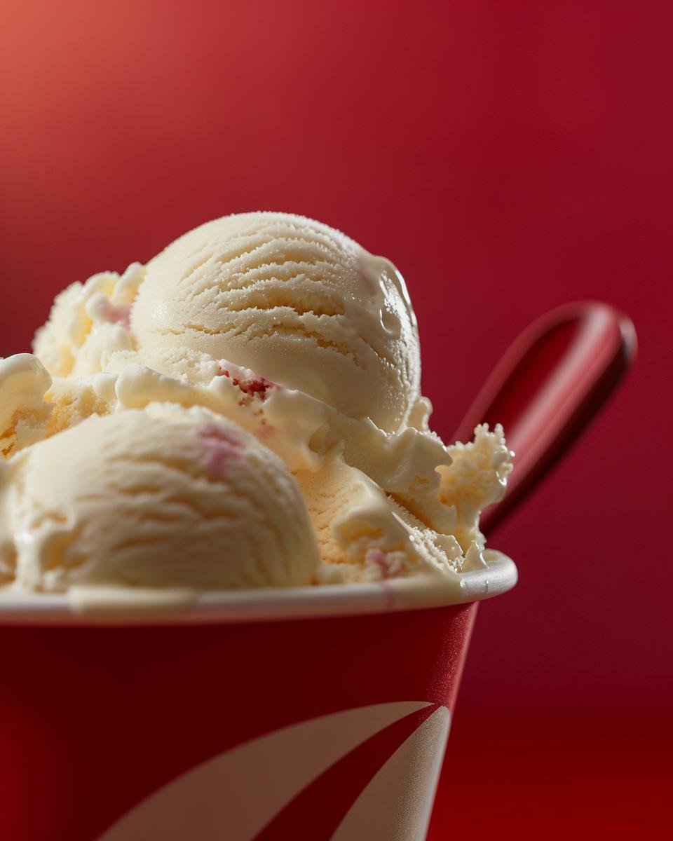 The Ingredients Needed to Make Chick Fil A Ice Cream Ingredients needed for homemade Chick Fil A ice cream recipe on a kitchen counter.