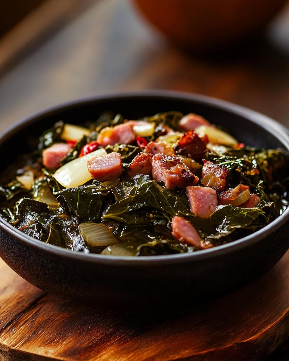 Ingredients Needed to Make Easy Collard Greens Ingredients needed to make easy collard greens recipe: fresh collard greens, garlic, olive oil.