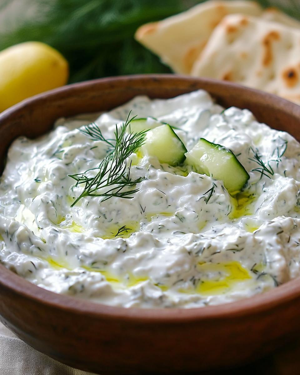 Ingredients Needed to Make Greek Tzatziki Ingredients for authentic Greek tzatziki recipe: yogurt, cucumber, garlic, dill, lemon.