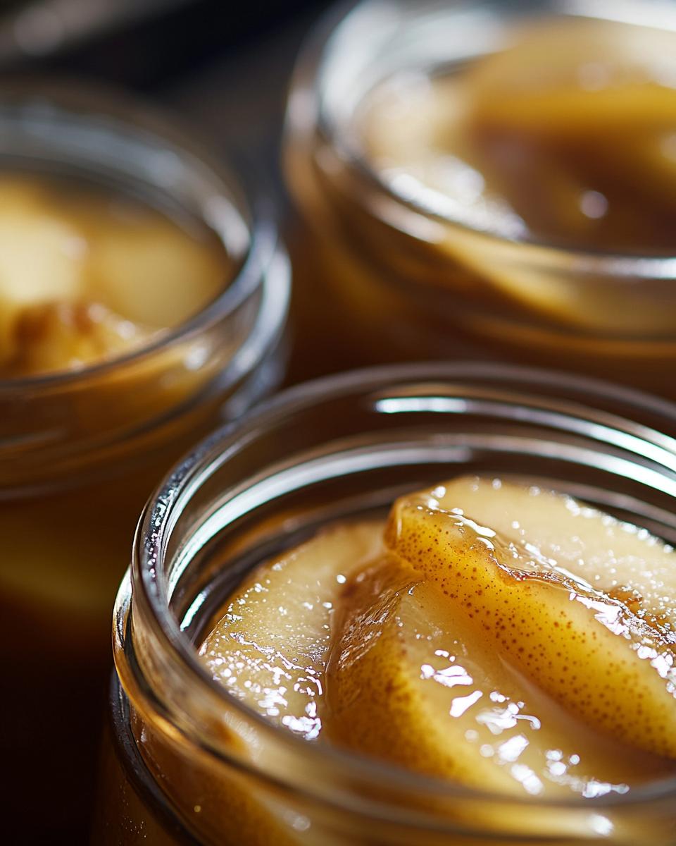 Step-by-Step Guide on How to Make Pear Preserves Step-by-step guide illustrating a homemade pear preserves recipe with fresh pears and ingredients.