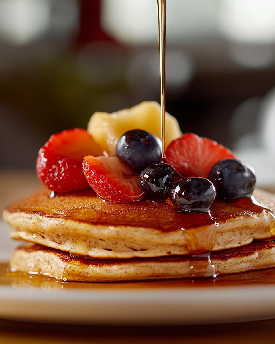 Step-by-Step Guide on How to Make Whole Wheat Pancakes Step-by-step guide showing a delicious whole wheat pancake recipe in progress.