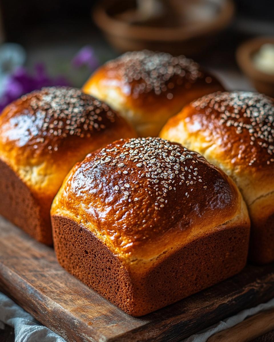 Step-by-Step Guide on How to Make Yogurt Bread Step-by-step instructions for a delicious homemade yogurt bread recipe on a wooden table.