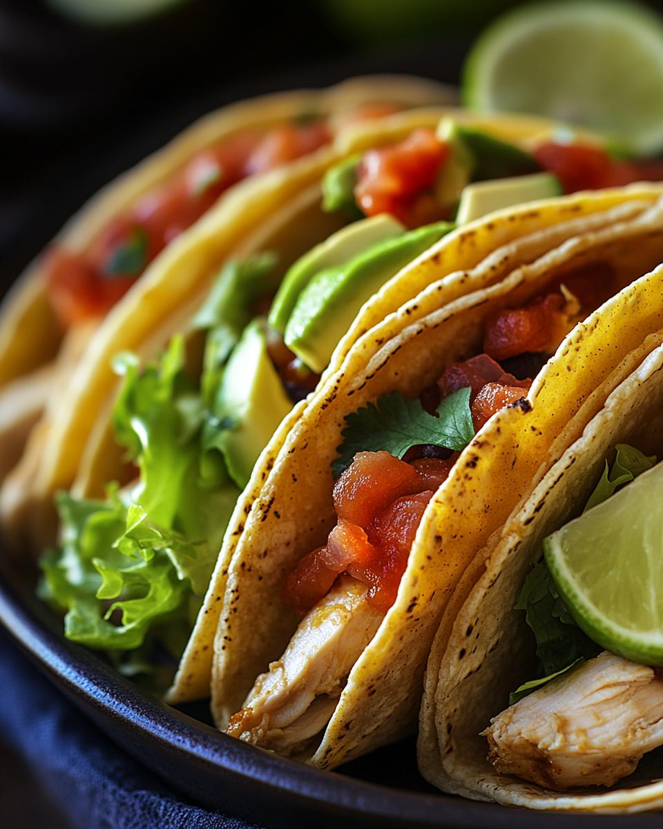 Ingredients Needed to Make the Best Chicken Tacos Ingredients needed to make the best chicken tacos recipe, fresh vegetables and spices.